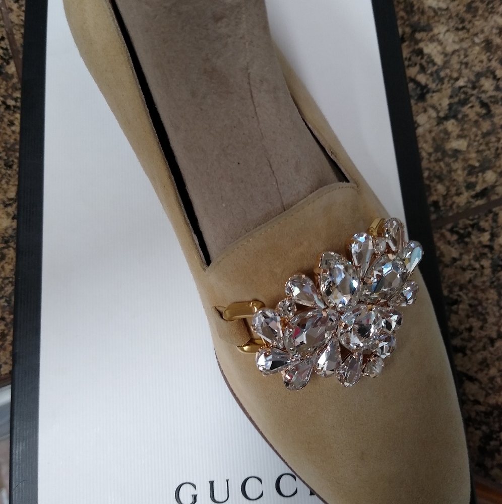 GUCCI SUEDE LOAFERS - Picture 2 of 11